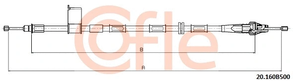 20.160B500 COFLE Тросик, cтояночный тормоз (фото 1)