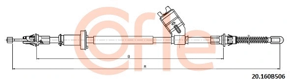 20.160B506 COFLE Тросик, cтояночный тормоз (фото 1)