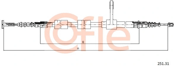 251.31 COFLE Тросик, cтояночный тормоз (фото 1)