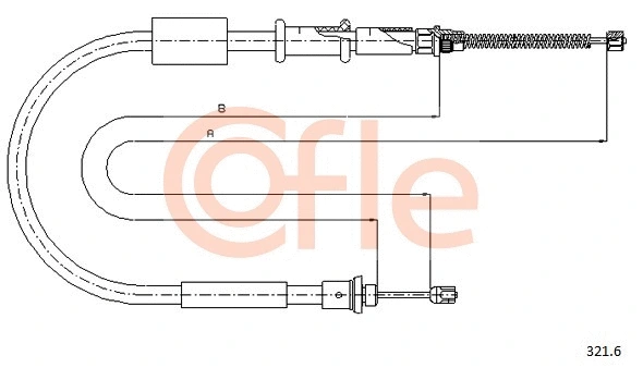 321.6 COFLE Тросик, cтояночный тормоз (фото 1)