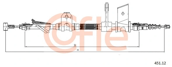 451.12 COFLE Тросик, cтояночный тормоз (фото 1)