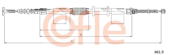 461.9 COFLE Тросик, cтояночный тормоз (фото 1)