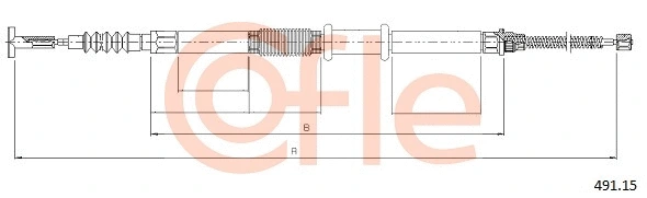 491.15 COFLE Тросик, cтояночный тормоз (фото 1)