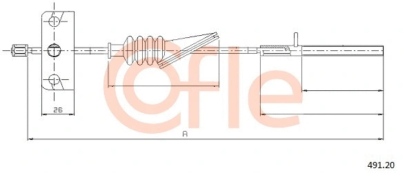 491.20 COFLE Тросик, cтояночный тормоз (фото 1)
