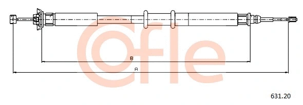 631.20 COFLE Тросик, cтояночный тормоз (фото 1)