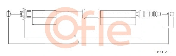 631.21 COFLE Тросик, cтояночный тормоз (фото 1)