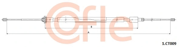 92.1.CT009 COFLE Тросик, cтояночный тормоз (фото 1)