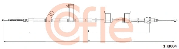 92.1.KI004 COFLE Тросик, cтояночный тормоз (фото 1)