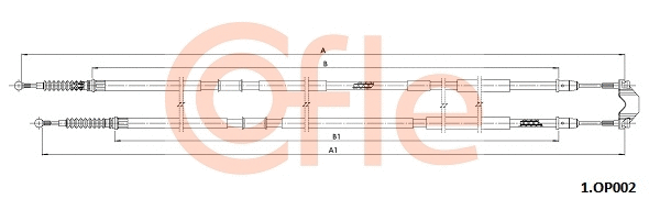 92.1.OP002 COFLE Тросик, cтояночный тормоз (фото 1)