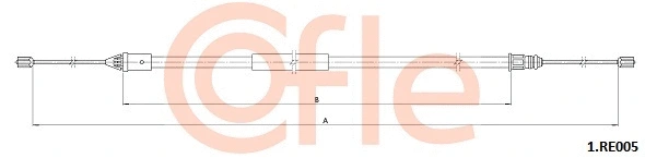 92.1.RE005 COFLE Тросик, cтояночный тормоз (фото 1)