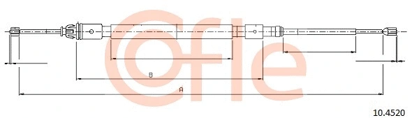92.10.4520 COFLE Тросик, cтояночный тормоз (фото 1)