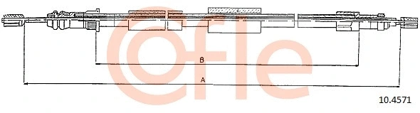 92.10.4571 COFLE Тросик, cтояночный тормоз (фото 1)