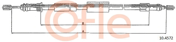 92.10.4572 COFLE Тросик, cтояночный тормоз (фото 1)