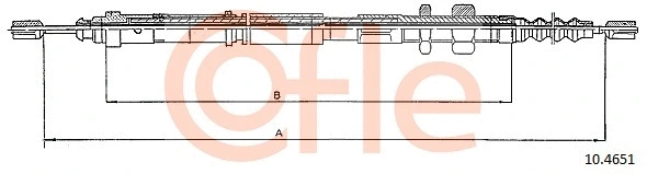 92.10.4651 COFLE Тросик, cтояночный тормоз (фото 1)