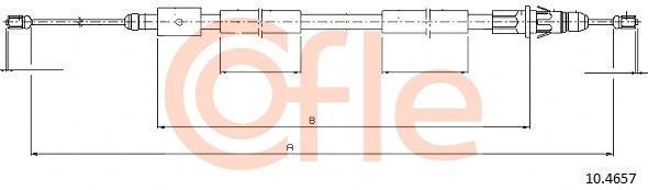92.10.4657 COFLE Тросик, cтояночный тормоз (фото 1)