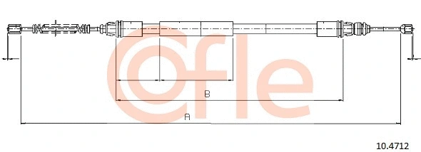 92.10.4712 COFLE Тросик, cтояночный тормоз (фото 1)