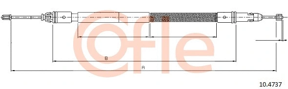 92.10.4737 COFLE Тросик, cтояночный тормоз (фото 1)