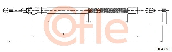 92.10.4738 COFLE Тросик, cтояночный тормоз (фото 1)