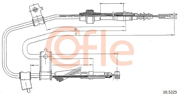 92.10.5225 COFLE Тросик, cтояночный тормоз (фото 1)