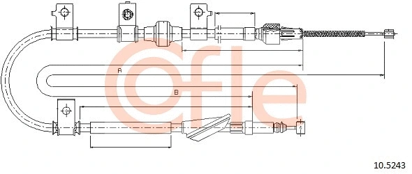 92.10.5243 COFLE Тросик, cтояночный тормоз (фото 1)