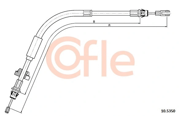 92.10.5350 COFLE Тросик, cтояночный тормоз (фото 1)