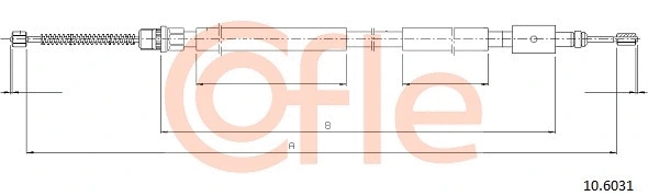 92.10.6031 COFLE Тросик, cтояночный тормоз (фото 1)