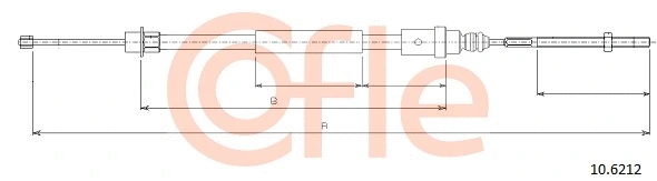 92.10.6212 COFLE Тросик, cтояночный тормоз (фото 1)