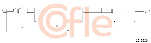 92.10.6686 COFLE Тросик, cтояночный тормоз (фото 1)