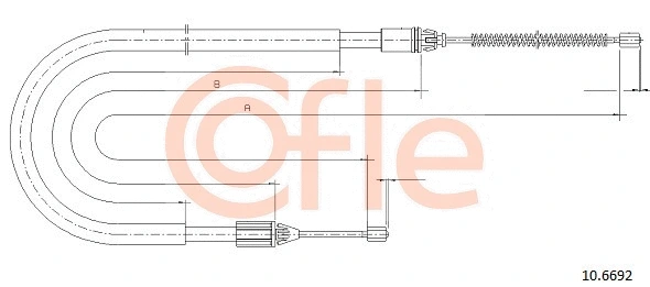 92.10.6692 COFLE Тросик, cтояночный тормоз (фото 1)