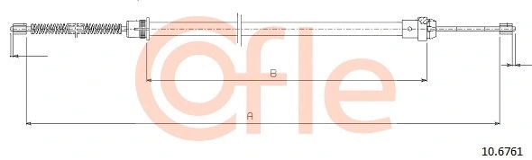 92.10.6761 COFLE Тросик, cтояночный тормоз (фото 1)