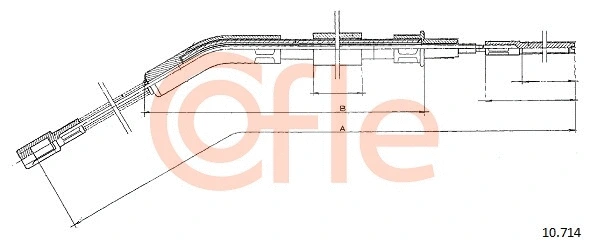 92.10.714 COFLE Тросик, cтояночный тормоз (фото 1)