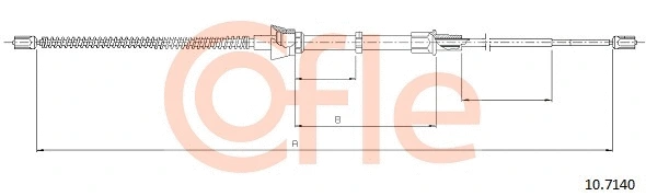 92.10.7140 COFLE Тросик, cтояночный тормоз (фото 1)