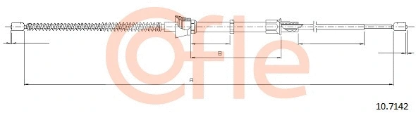 92.10.7142 COFLE Тросик, cтояночный тормоз (фото 1)