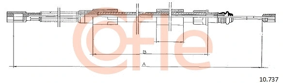 92.10.737 COFLE Тросик, cтояночный тормоз (фото 1)