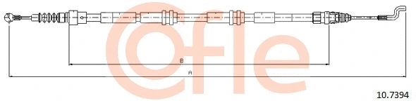 92.10.7394 COFLE Тросик, cтояночный тормоз (фото 1)