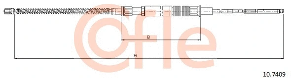 92.10.7409 COFLE Тросик, cтояночный тормоз (фото 1)