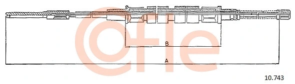 92.10.743 COFLE Тросик, cтояночный тормоз (фото 1)