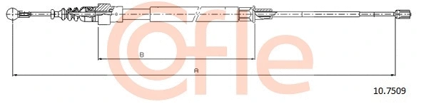 92.10.7509 COFLE Тросик, cтояночный тормоз (фото 1)