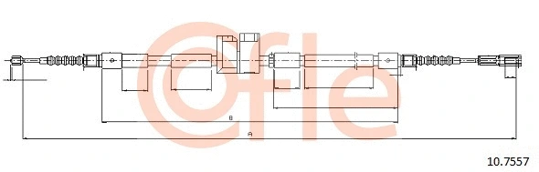 92.10.7557 COFLE Тросик, cтояночный тормоз (фото 1)