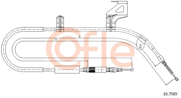 92.10.7585 COFLE Тросик, cтояночный тормоз (фото 1)