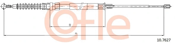92.10.7627 COFLE Тросик, cтояночный тормоз (фото 1)