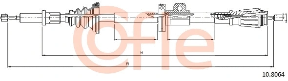92.10.8064 COFLE Тросик, cтояночный тормоз (фото 1)