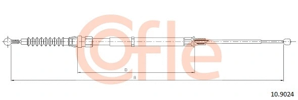 92.10.9024 COFLE Тросик, cтояночный тормоз (фото 1)