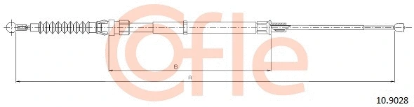 92.10.9028 COFLE Тросик, cтояночный тормоз (фото 1)
