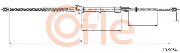 92.10.9054 COFLE Тросик, cтояночный тормоз (фото 1)