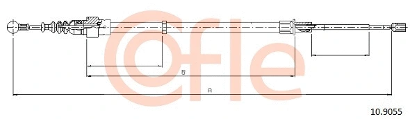 92.10.9055 COFLE Тросик, cтояночный тормоз (фото 1)