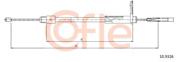 92.10.9326 COFLE Тросик, cтояночный тормоз (фото 1)