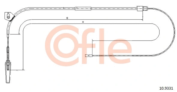 92.10.9331 COFLE Тросик, cтояночный тормоз (фото 1)