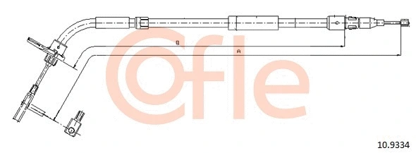 92.10.9334 COFLE Тросик, cтояночный тормоз (фото 1)
