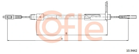 92.10.9442 COFLE Тросик, cтояночный тормоз (фото 1)